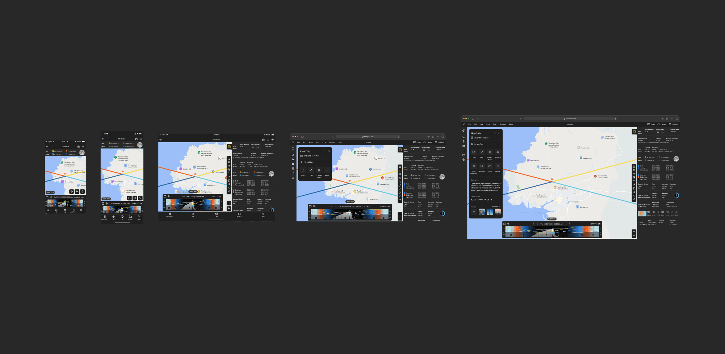 Meteor layouts across phone, tablet and desktop sizes