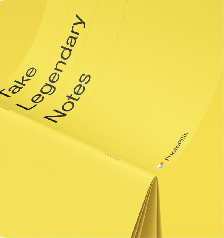 A yellow PhotoPills notebook: Take Legendary Notes