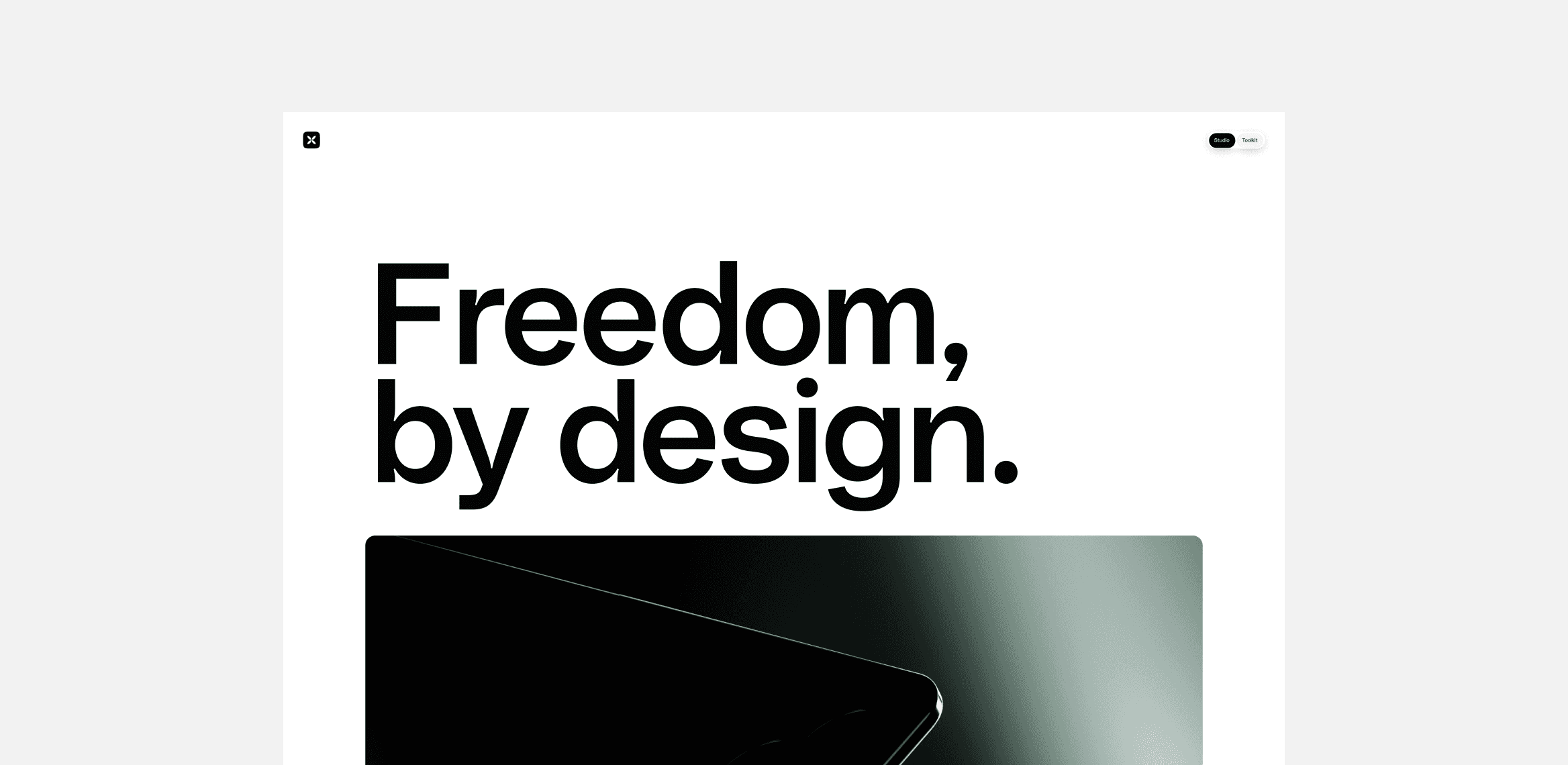 The qonto.design homepage: Freedom, by design.