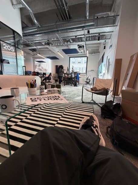 The Qonto office, seen from a beanbag